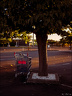 Coucher de soleil sur le parking du supermarché...